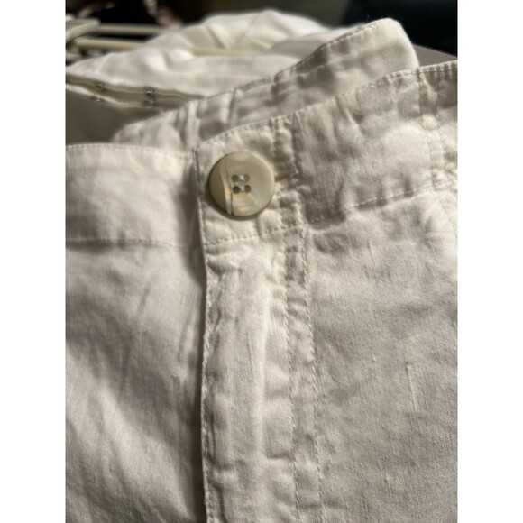 Soft Surroundings Linen Blend Crop Wide Leg pants Women Size 14P Tea party NWT - Picture 8 of 8